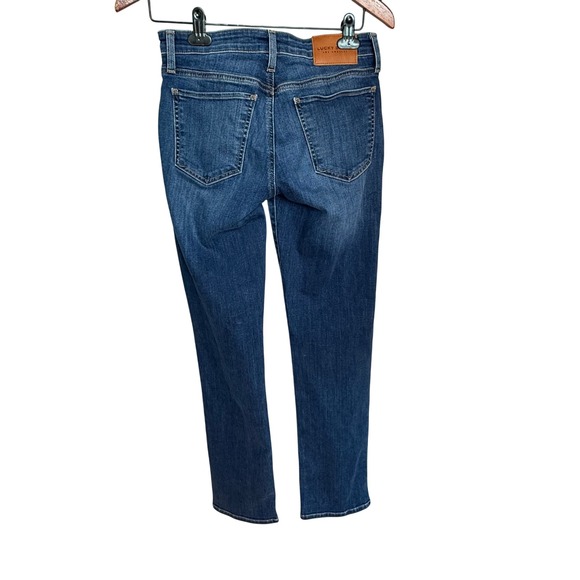 Lucky Brand Mid Rise Sweet Straight Leg Jeans Women's 27x32 Dark Wash Denim - Picture 2 of 9